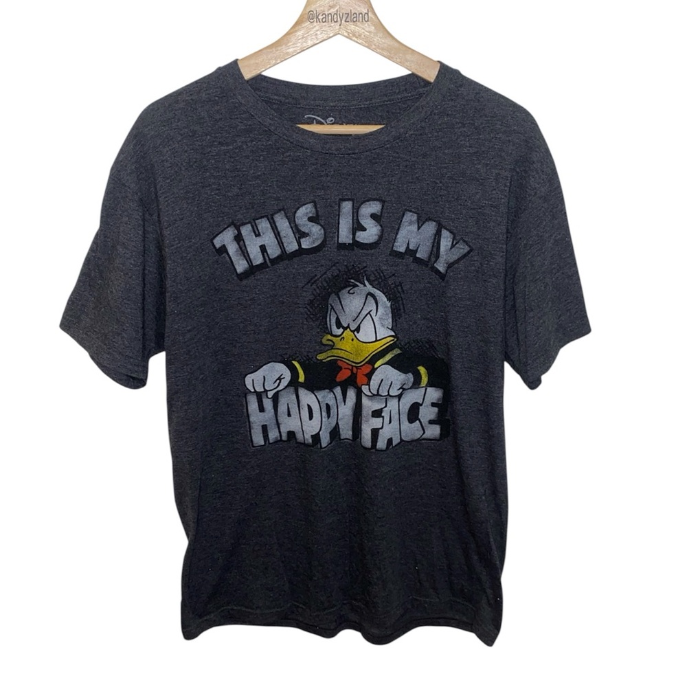DISNEY Donald Duck This is my Happy Face Mens Tee - Picture 1 of 3